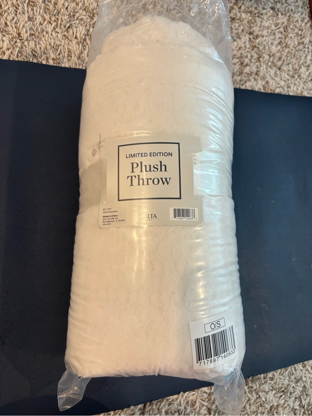 Ulta Beauty Plush Throw Blanket - Cream